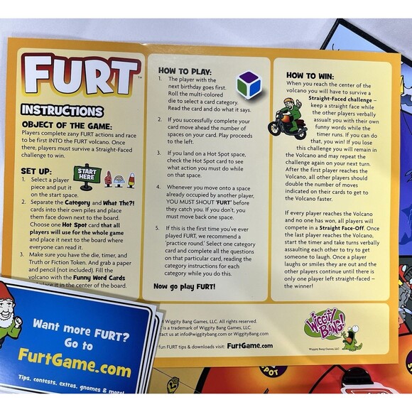 FURT the Volcano has Spoken A Party Game by Wiggity Bang! Complete - Picture 5 of 15